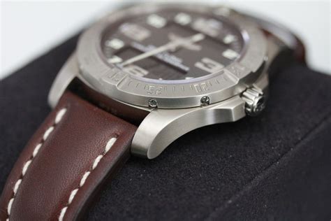 breitling limited brown leather strap|breitling aerospace leather strap.